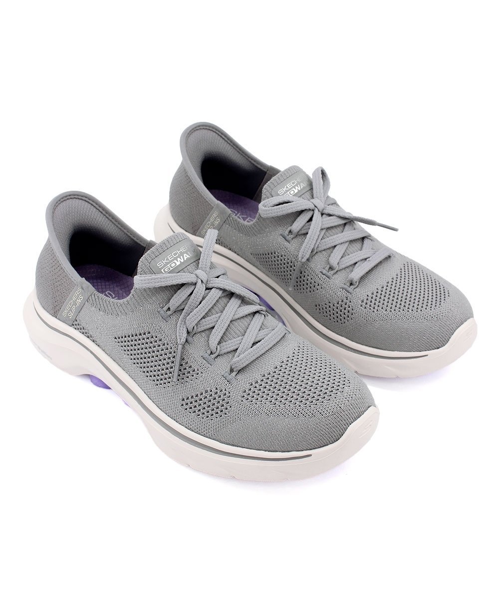 Tênis Feminino Skechers Go Walk 7 Slip In Cinza Cinza 4