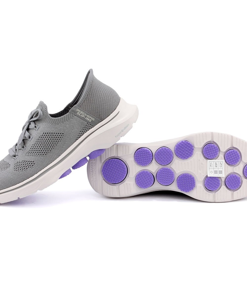 Tênis Feminino Skechers Go Walk 7 Slip In Cinza Cinza 5