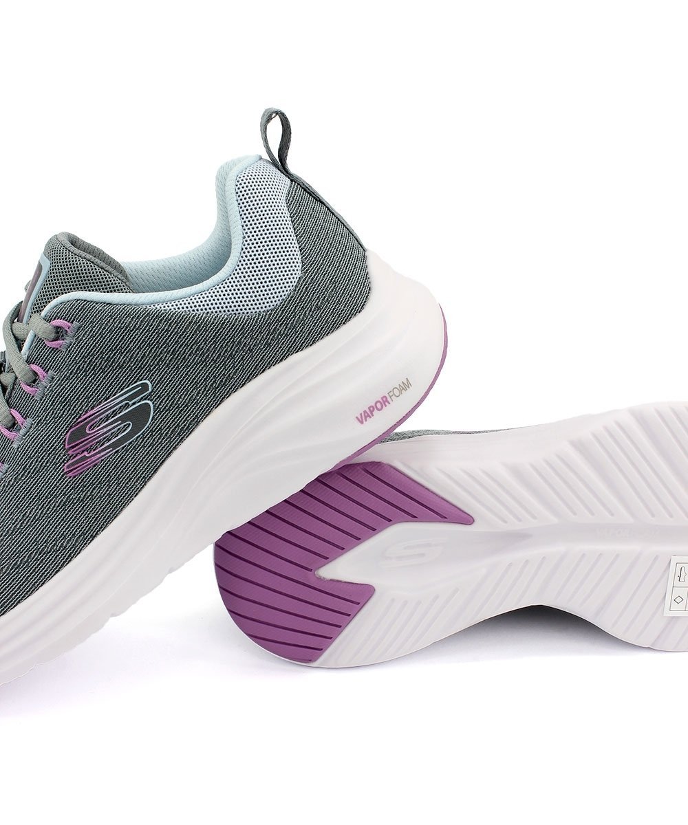 Tênis Feminino Skechers Vapor Foam Azul Cinza 4