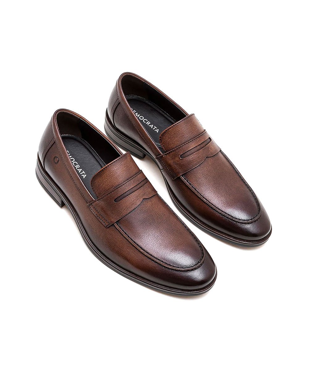 Sapato Social Democrata Metropolitan Moscato Mogno Marrom 4