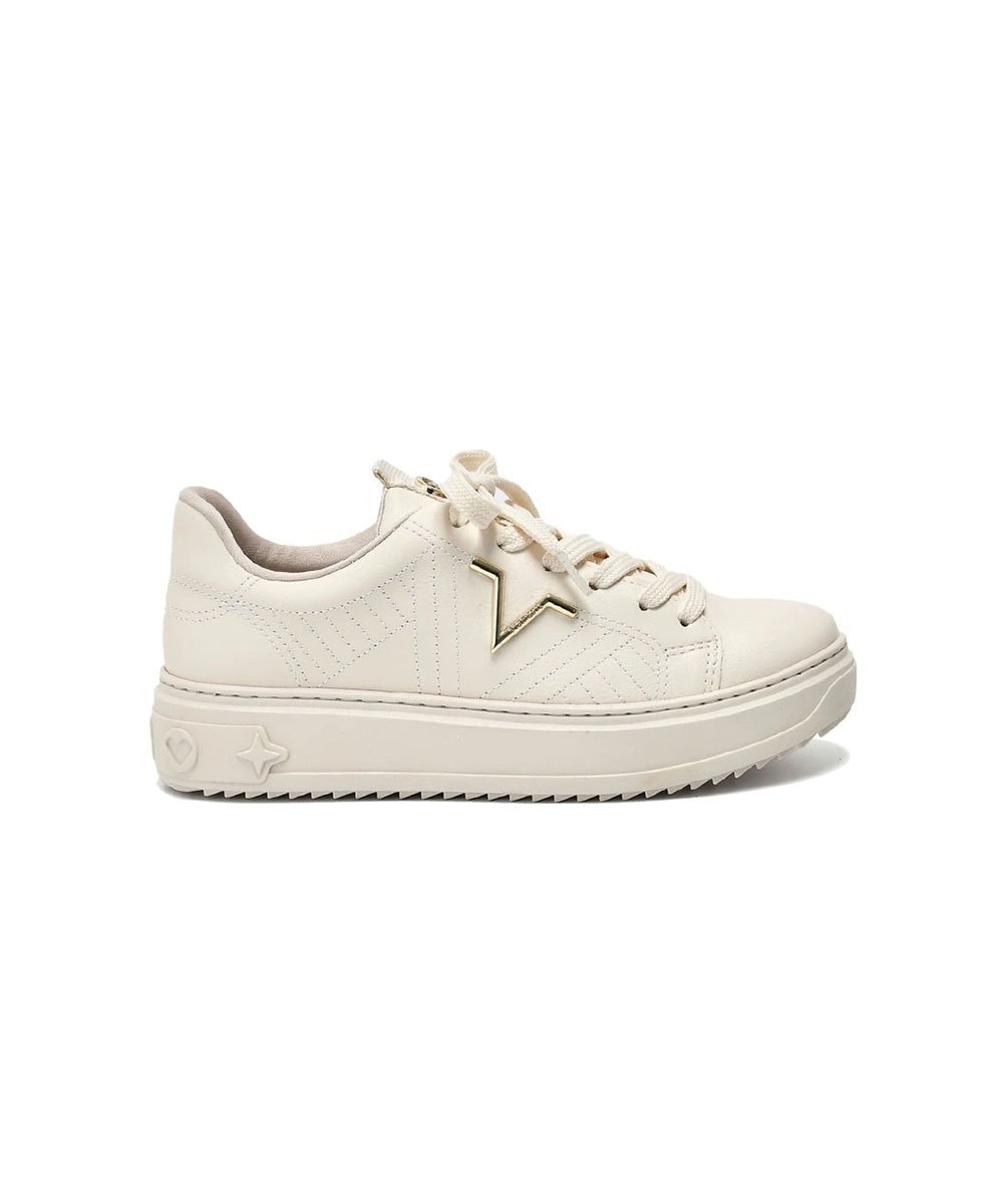 Tênis Feminino Via Marte Casual Marfim Off White 1