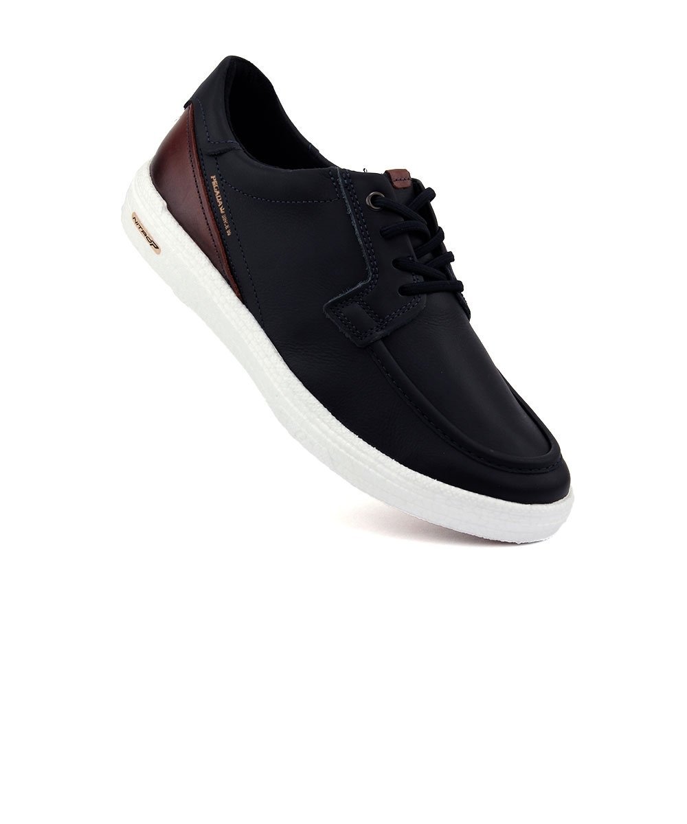 Tênis Casual Pegada Masculino Couro Marinho Azul Marinho 2
