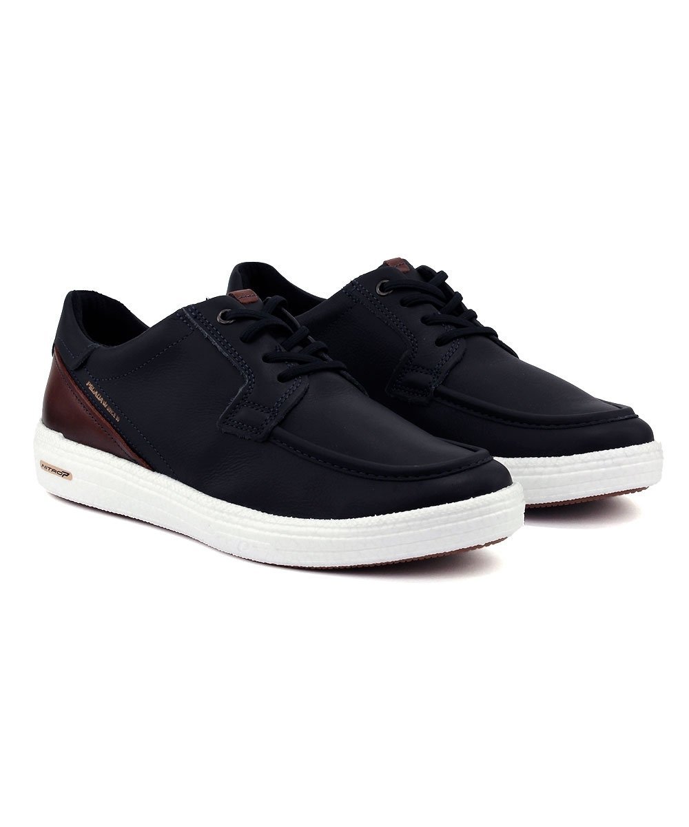 Tênis Casual Pegada Masculino Couro Marinho Azul Marinho 4