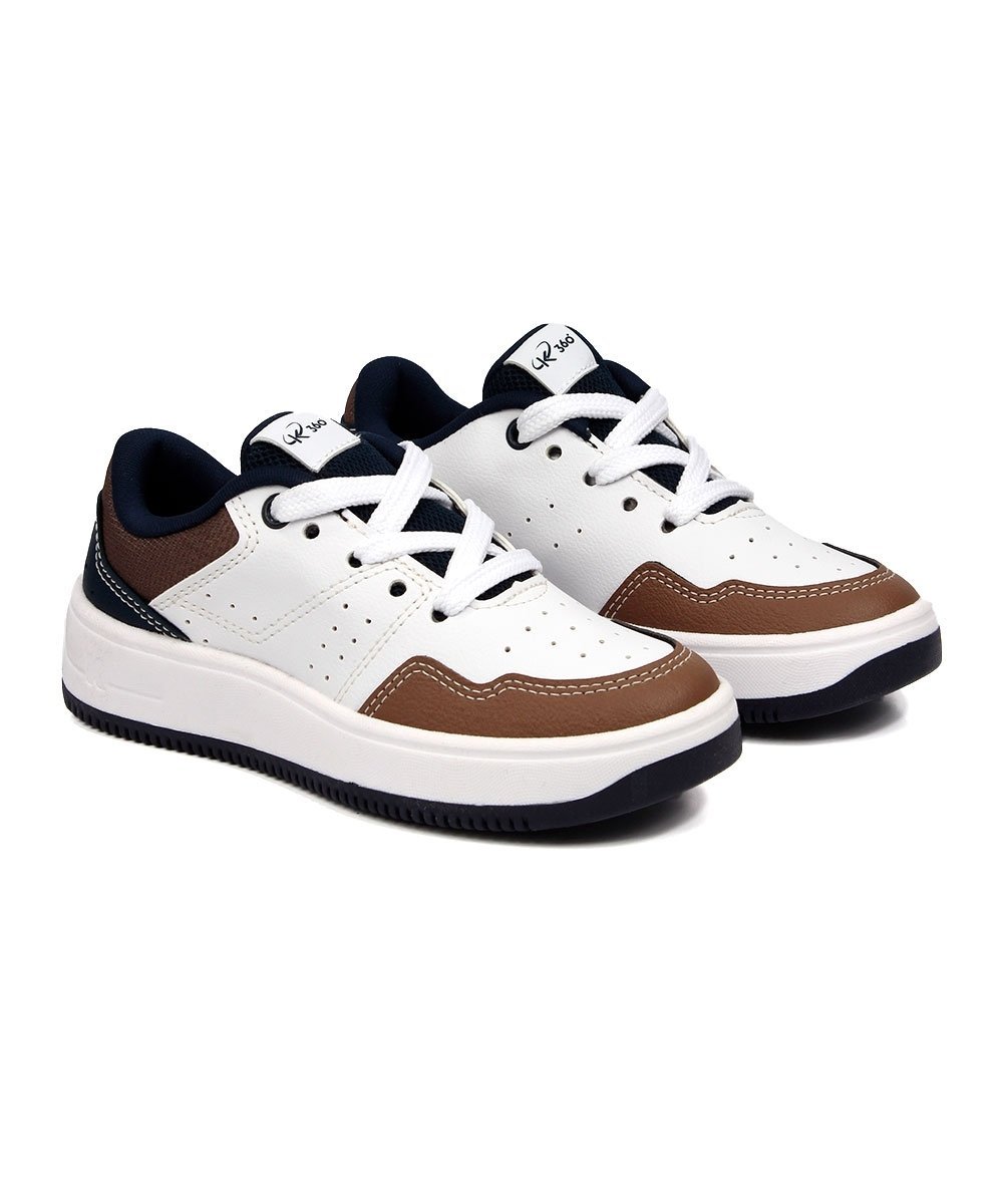 Tênis Infantil Kidy K360 Streetwear Branco Branco/Marrom 3