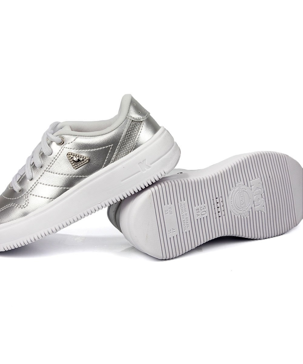 Tênis Infantil Kidy K360 Nova York Prata Prata 5