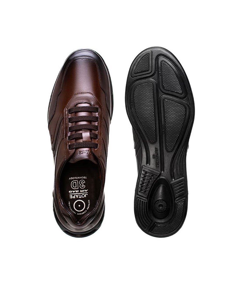 Sapato Casual Jota Pe 3d Evolution Couro Marrom Marrom 4