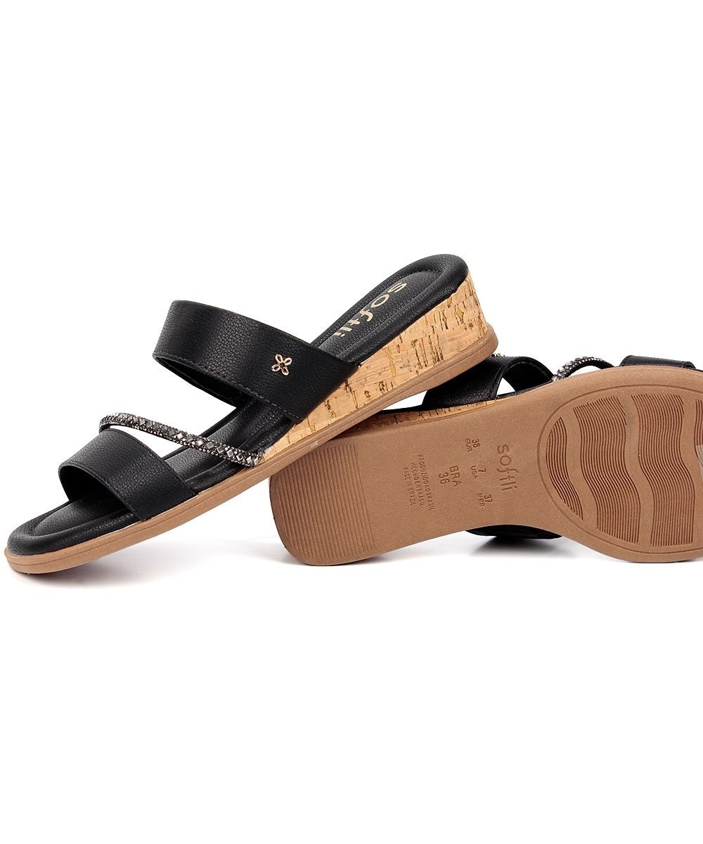 Tamanco Anabela Softli Preto Preto 5