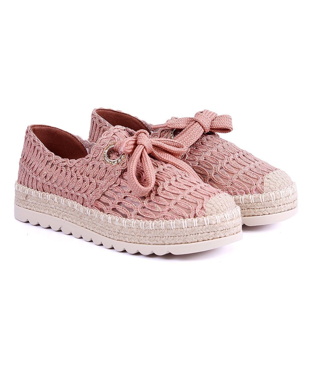 Tênis Feminino Valentina Espadrille Tramado Nude Bege 3