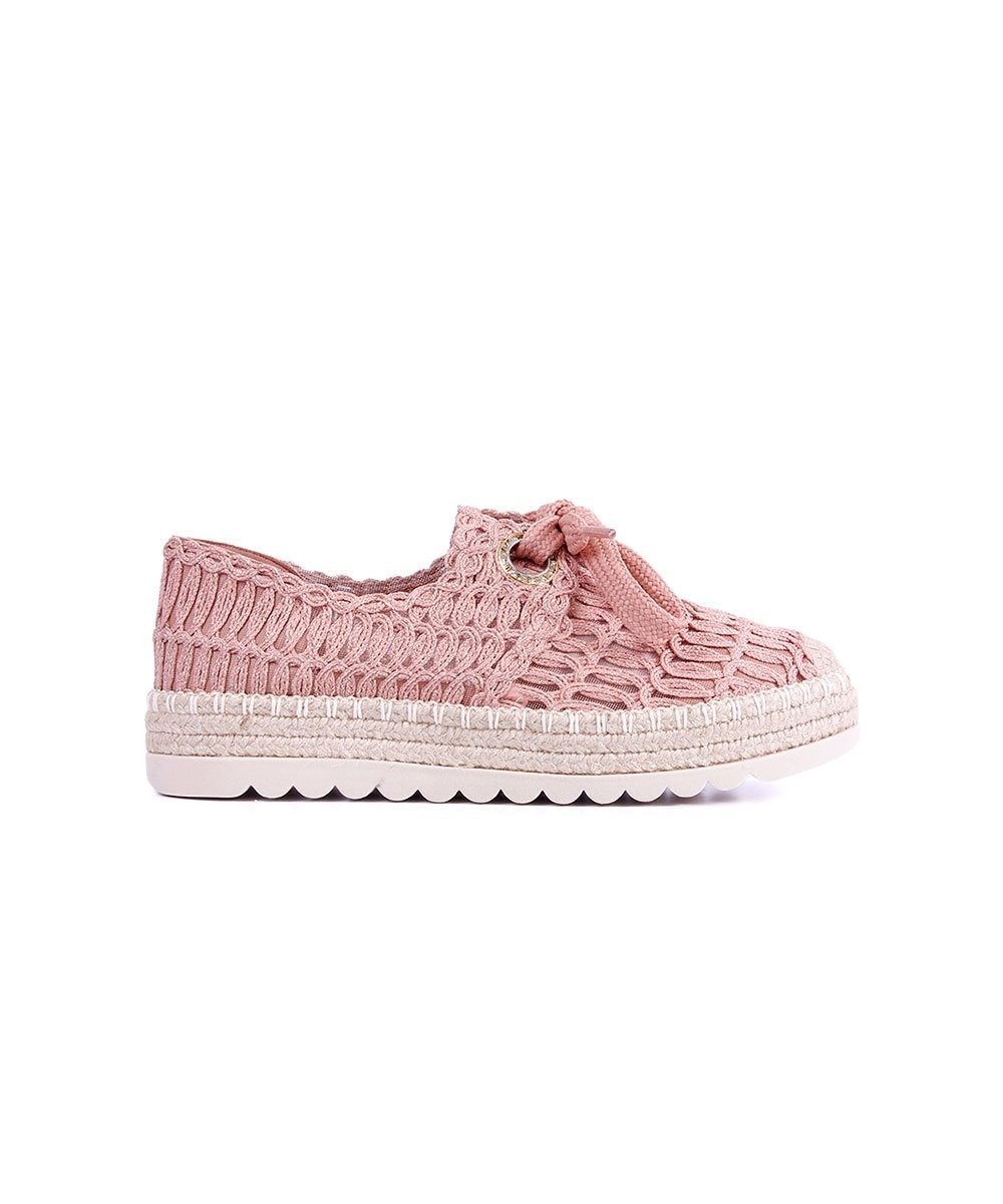 Tênis Feminino Valentina Espadrille Tramado Nude