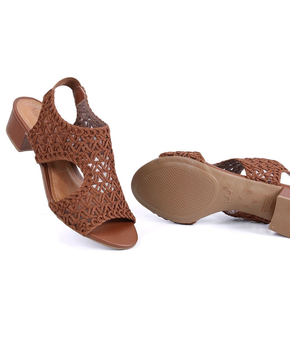 Sandália Salto Valentina 453082 Marrom Marrom 5