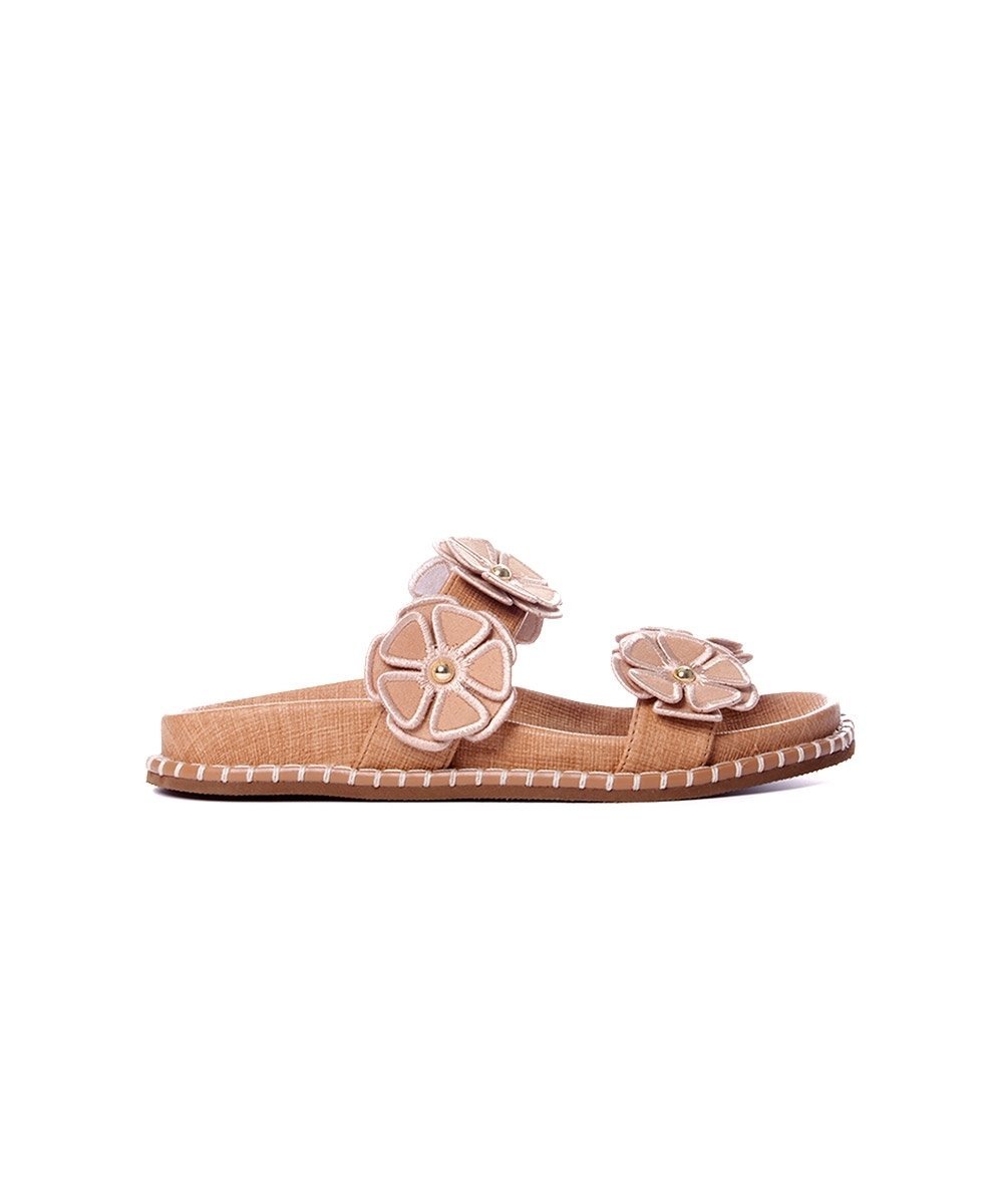 Tamanco Flatform Pixolé Flores Ambar
