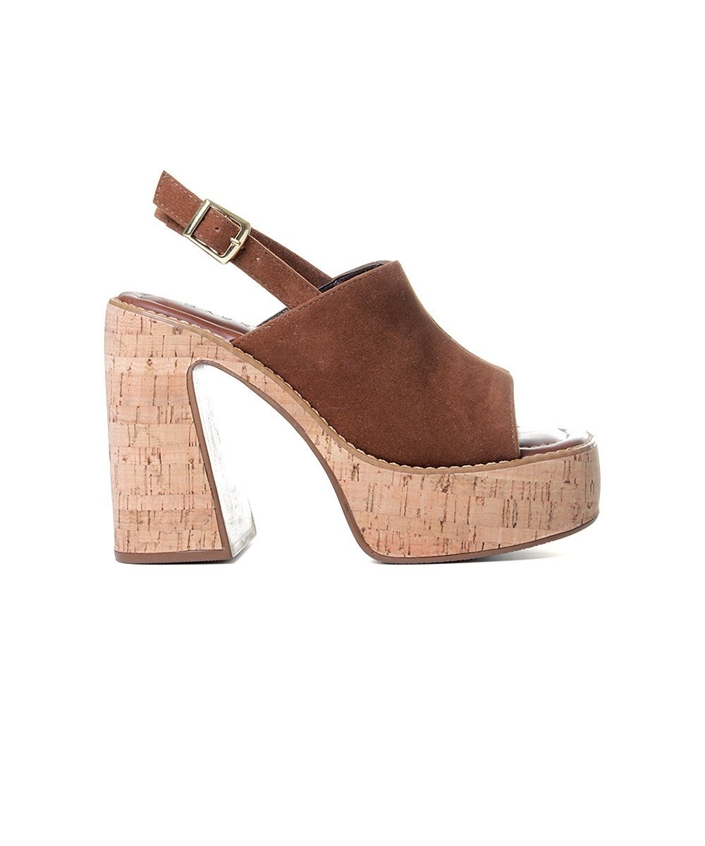 Sandália Meia Pata Pixolé Salto Alto Cacau Marrom 1