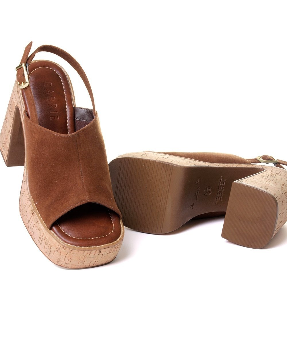 Sandália Meia Pata Pixolé Salto Alto Cacau Marrom 5