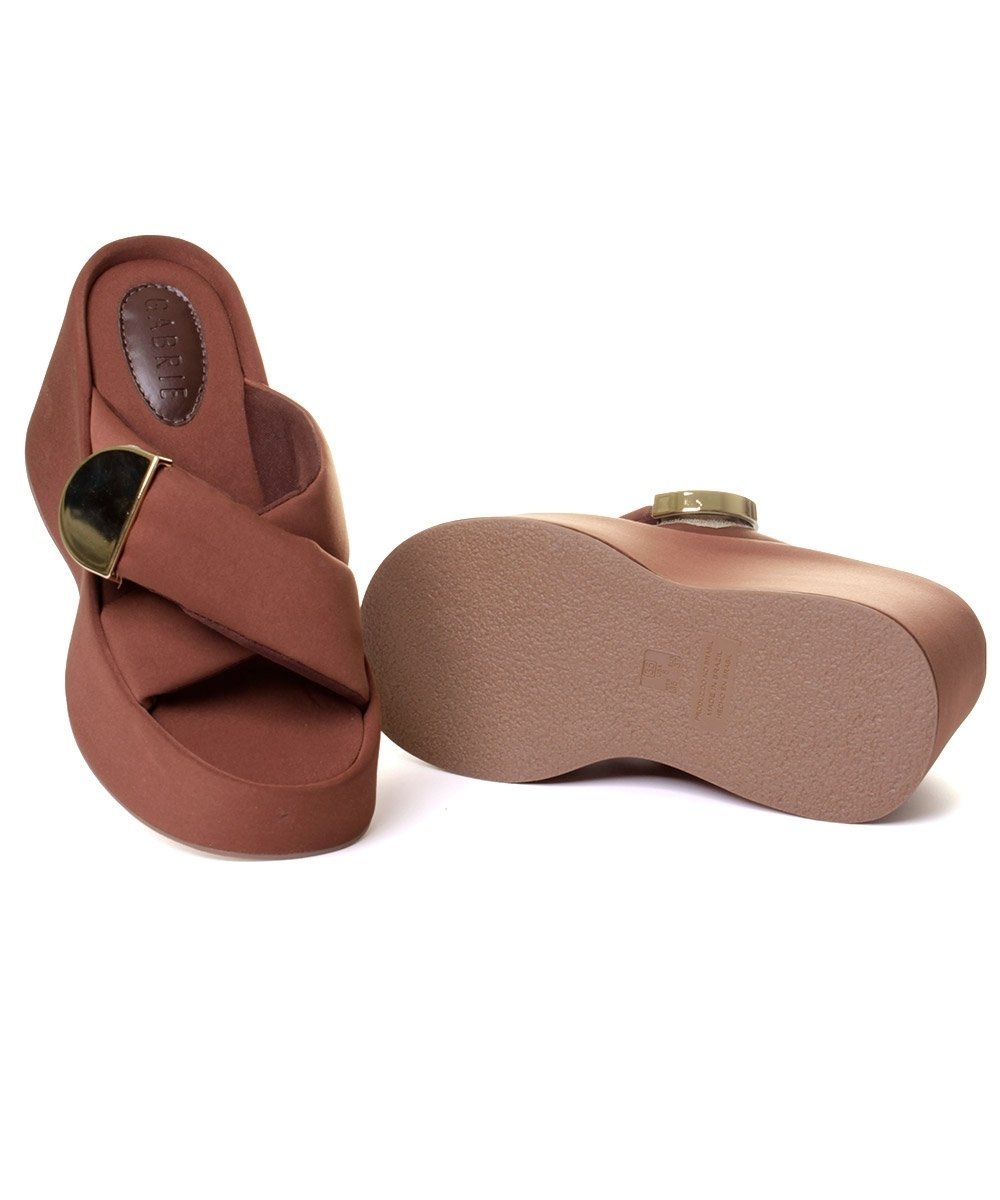 Sandália Anabela Pixolé Tiras Cafe Marrom 5