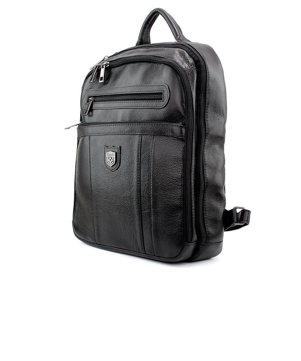 Mochila Porta Notebook Couribi Couro Preto Preto 3