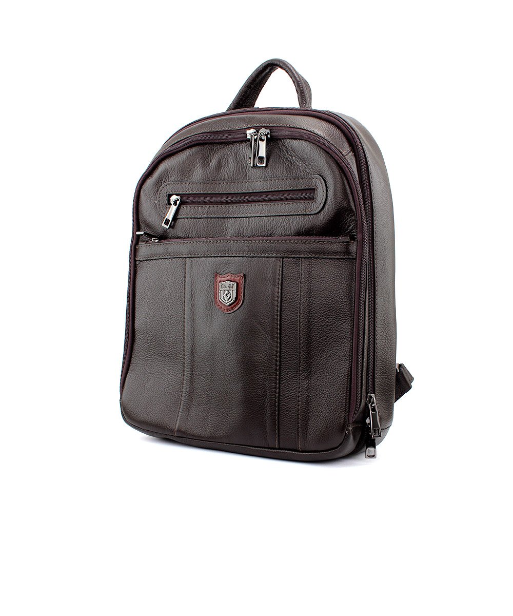 Mochila Porta Notebook Couribi Couro Cafe Marrom 2