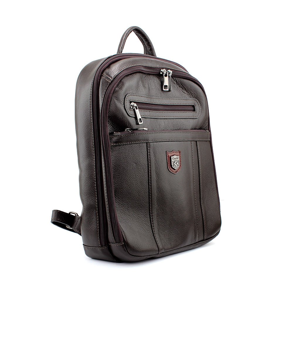 Mochila Porta Notebook Couribi Couro Cafe Marrom 4
