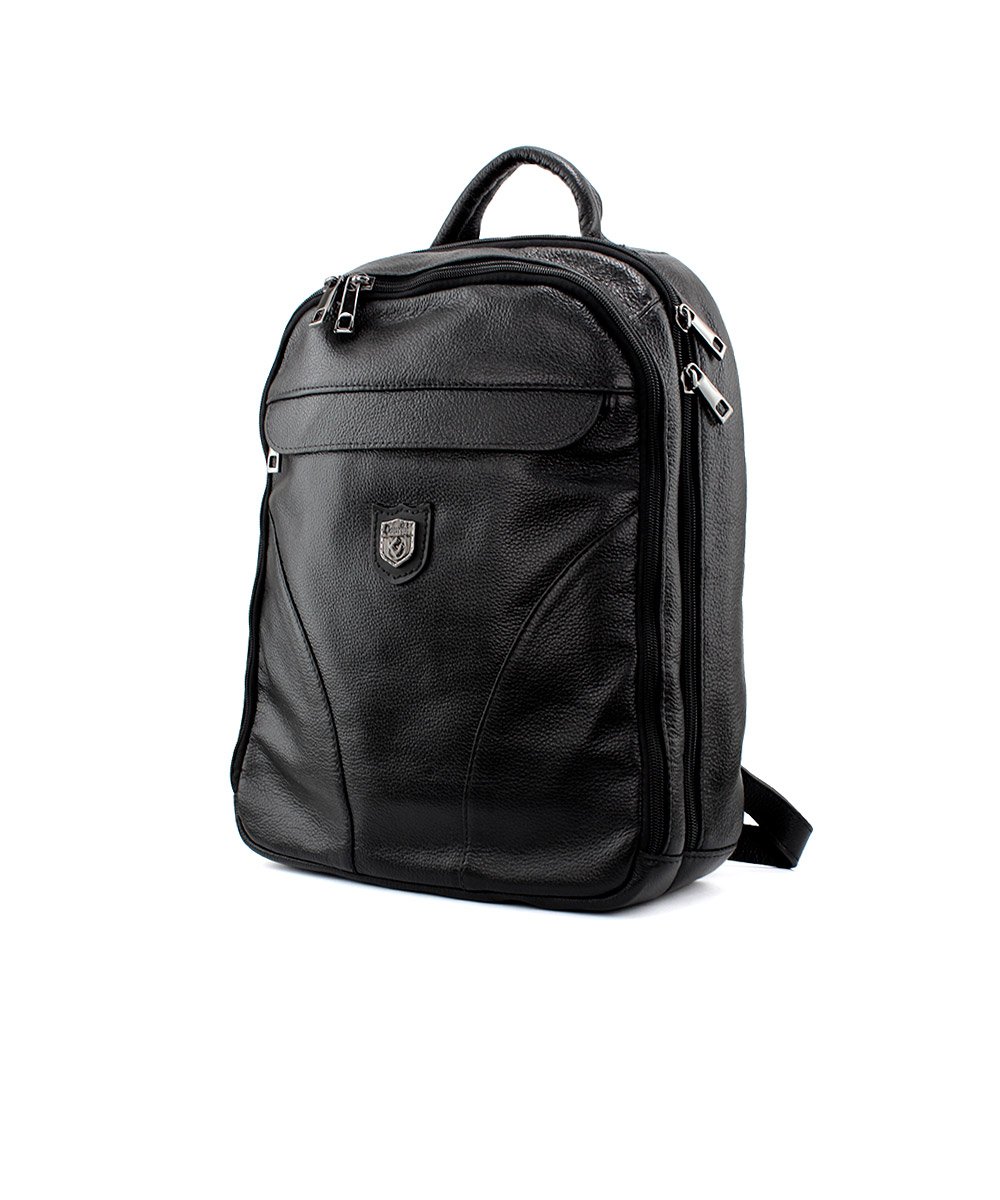 Mochila Masculina Couribi Porta Notebook Couro Preto Preto 2