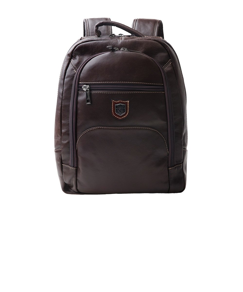 Mochila Masculina Couribi Porta Notebook Couro Cafe