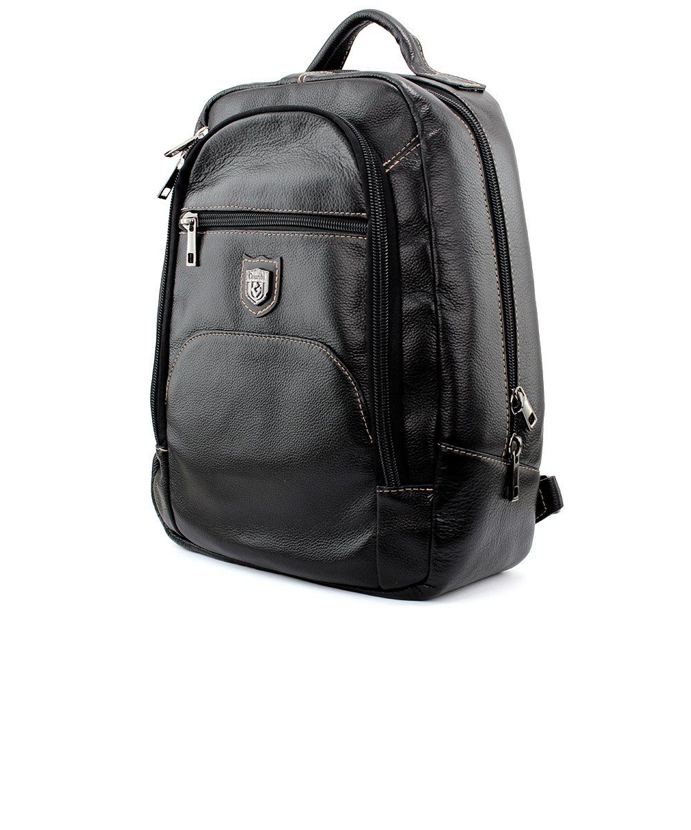 Mochila Masculina Couribi Porta Notebook Couro Preto Preto 2