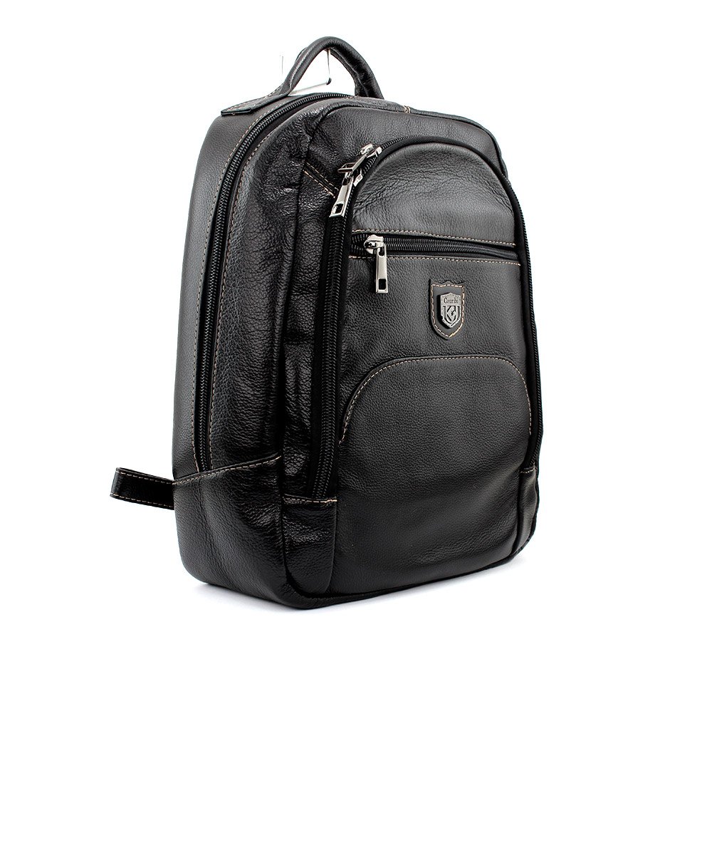 Mochila Masculina Couribi Porta Notebook Couro Preto Preto 4