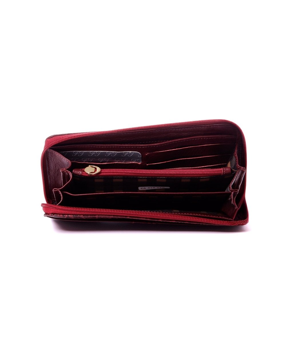 Carteira Feminina Fontanelli Couro Vermelho Vermelho 2