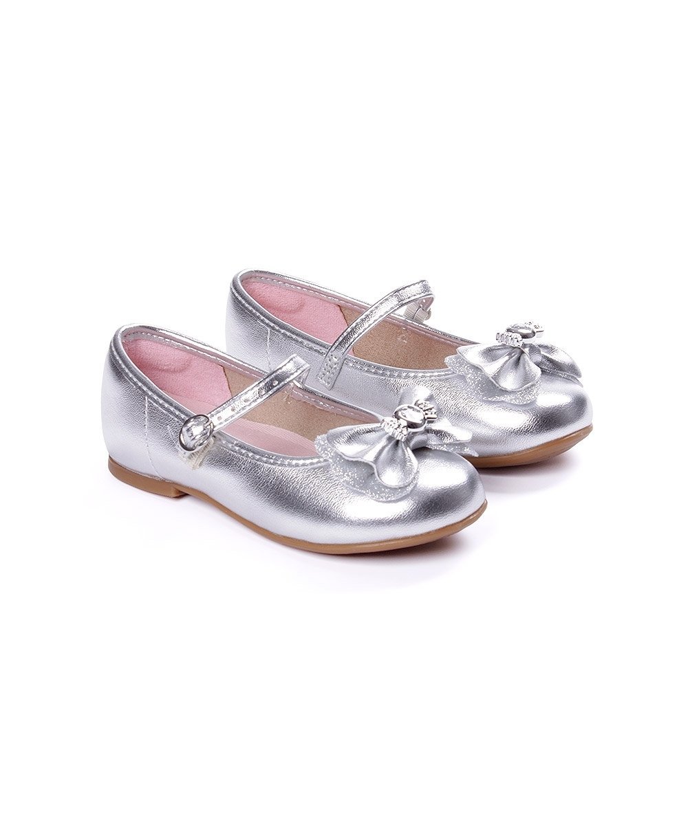Sapatilha Infantil Molekinha Laço Metalizada Prata Prata 3