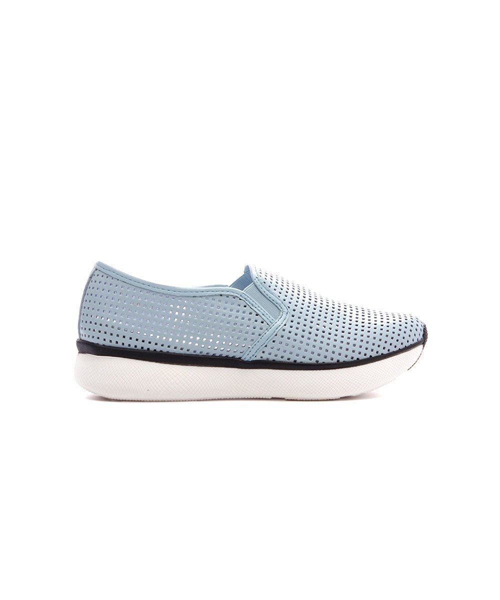 Tênis Feminino Giulia Domna Slip On Couro Azul