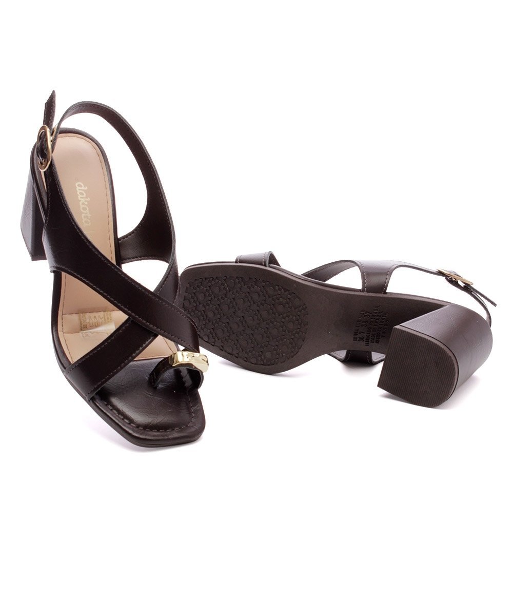 Sandália Dakota Salto Bloco Médio Marrom Marrom 5