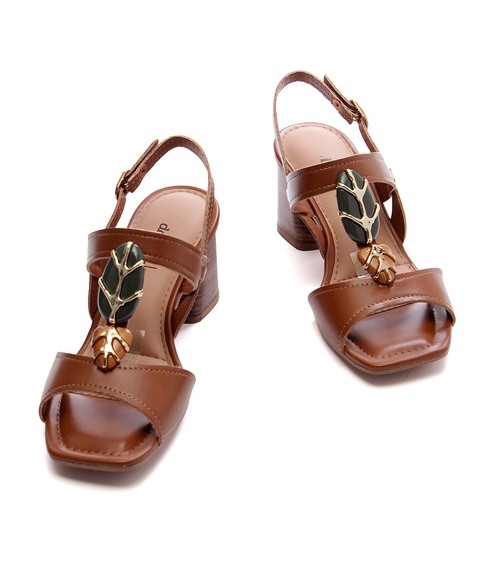 Sandália Dakota Salto Médio Caramelo Marrom 5