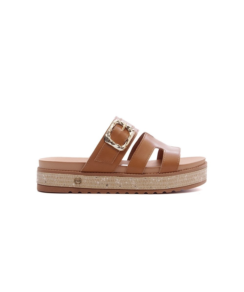Tamanco Flatform Dakota Tan