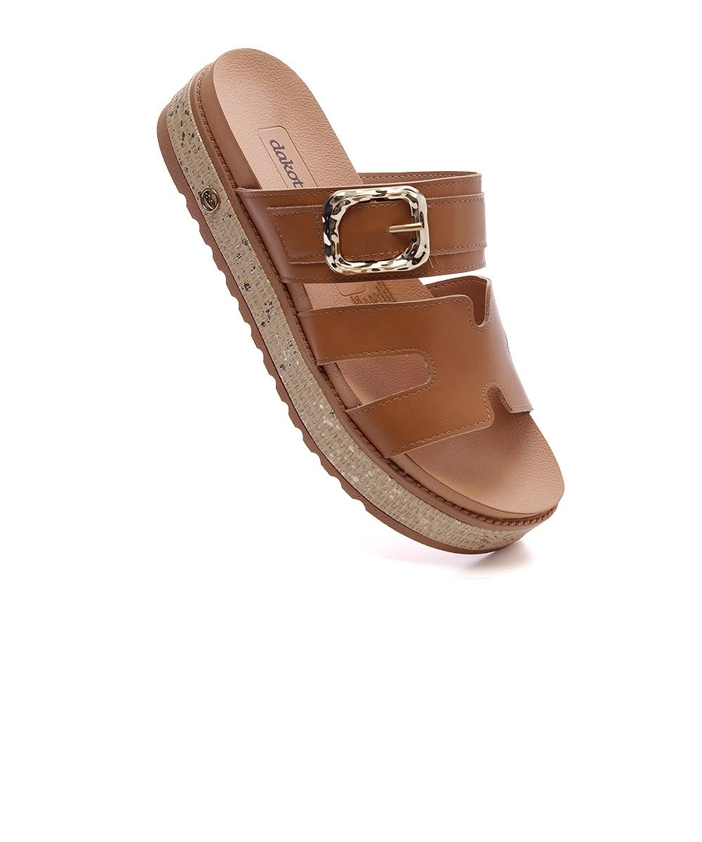 Tamanco Flatform Dakota Tan Marrom 3