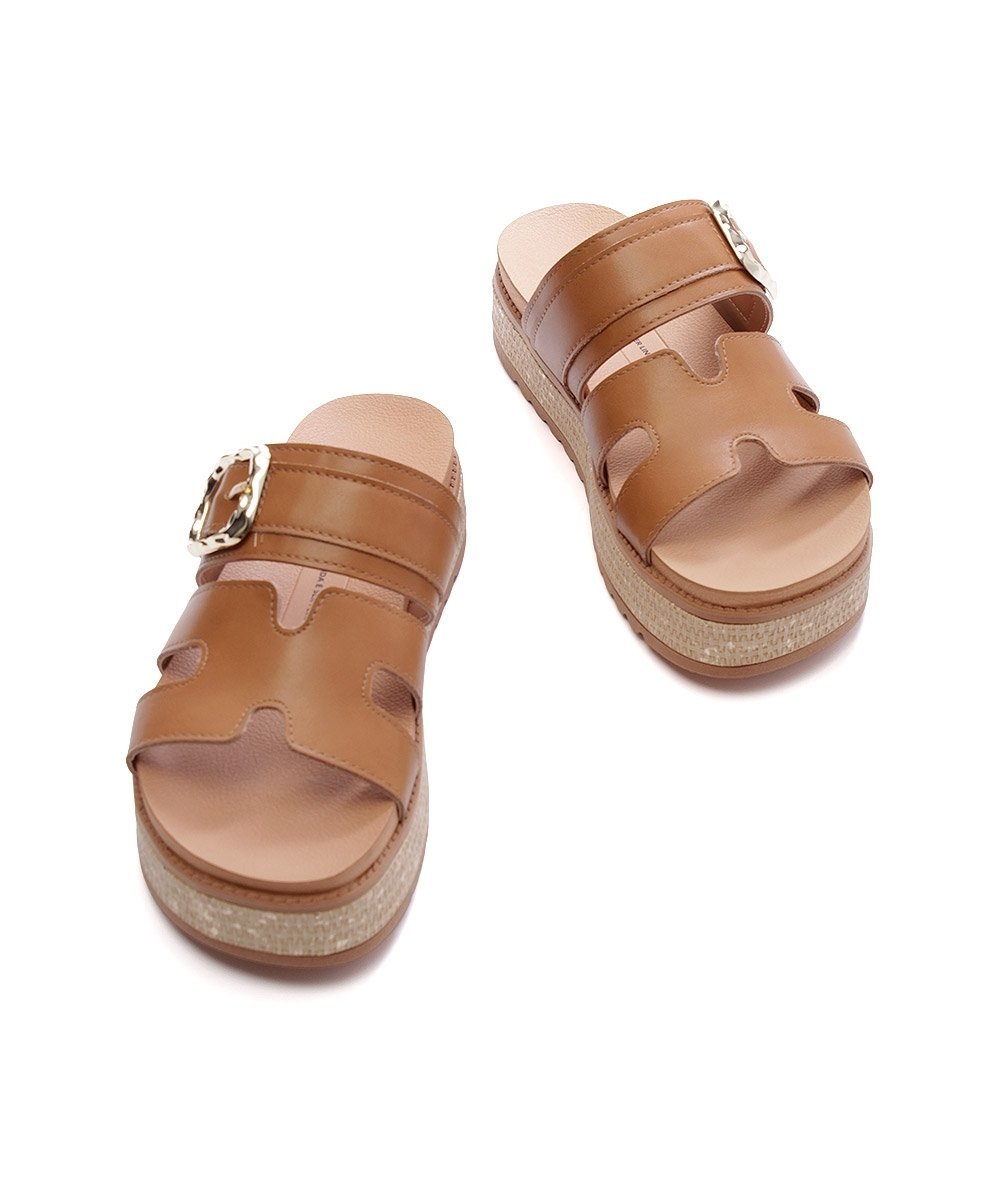 Tamanco Flatform Dakota Tan Marrom 5