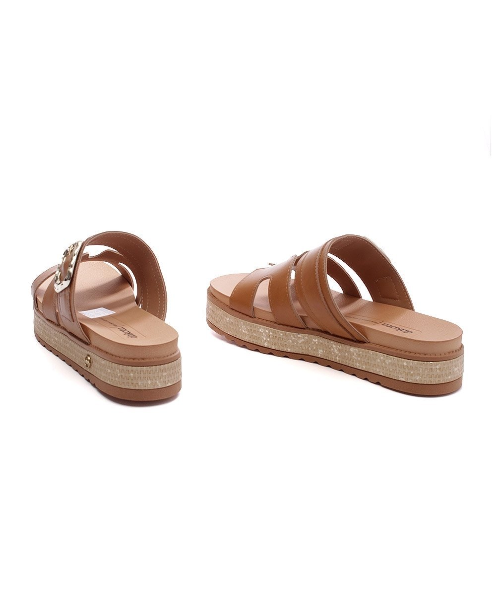 Tamanco Flatform Dakota Tan Marrom 6