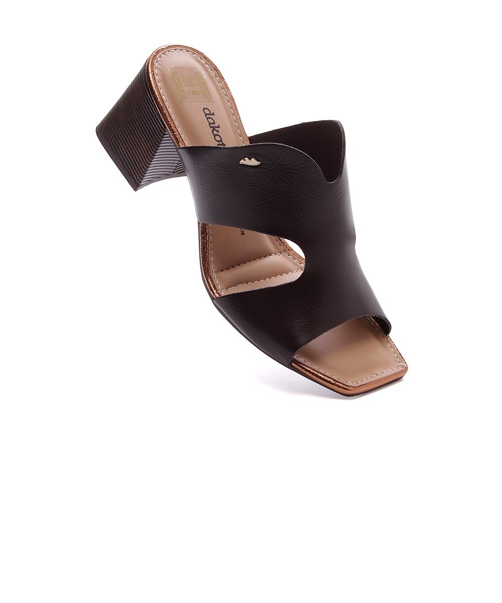 Tamanco Dakota Salto Médio Marrom Marrom 2