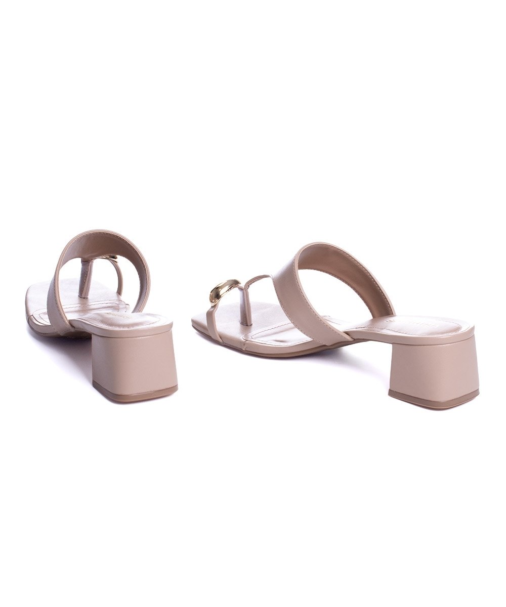 Tamanco Via Marte Salto Baixo Taupy Areia 5