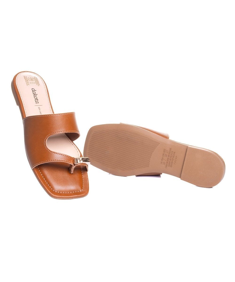 Tamanco Rasteira Dakota Caramelo Caramelo 5