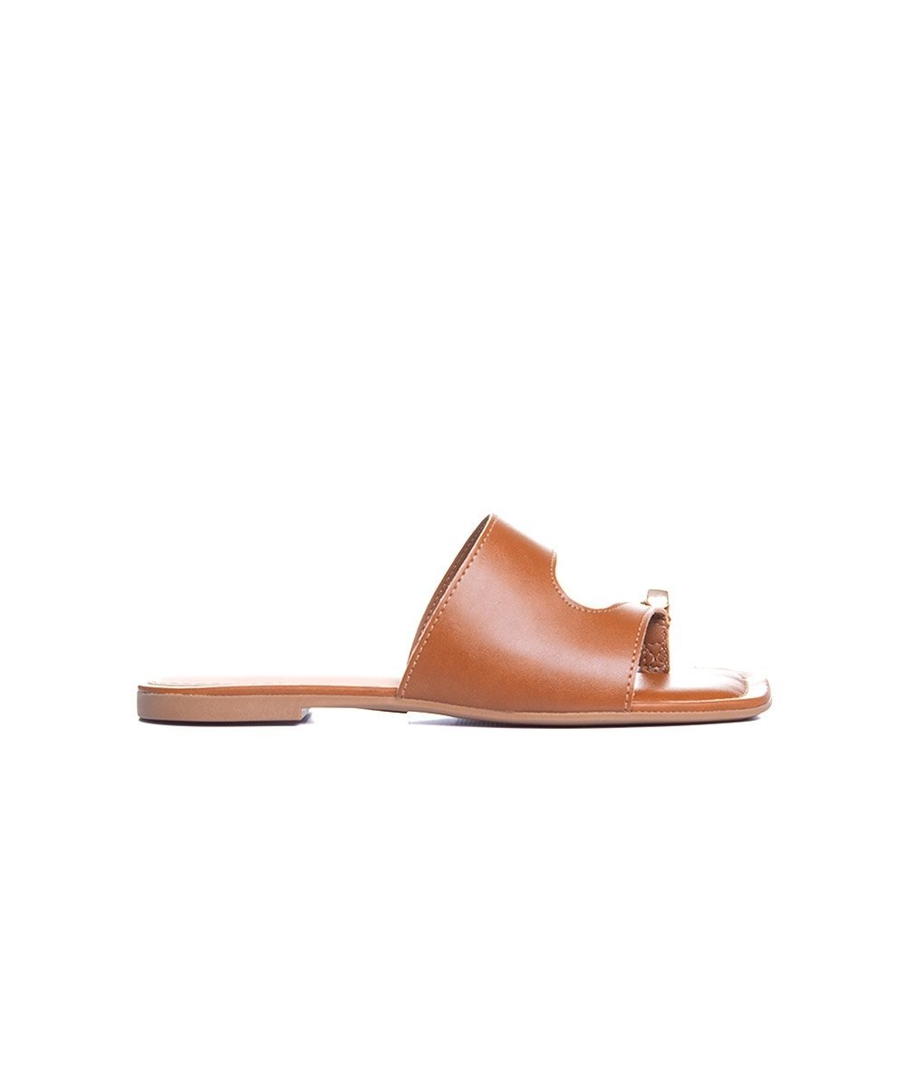 Tamanco Rasteira Dakota Caramelo