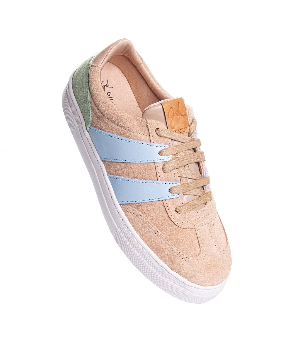 Tênis Feminino Giulia Domna Couro Nude Multicores 2