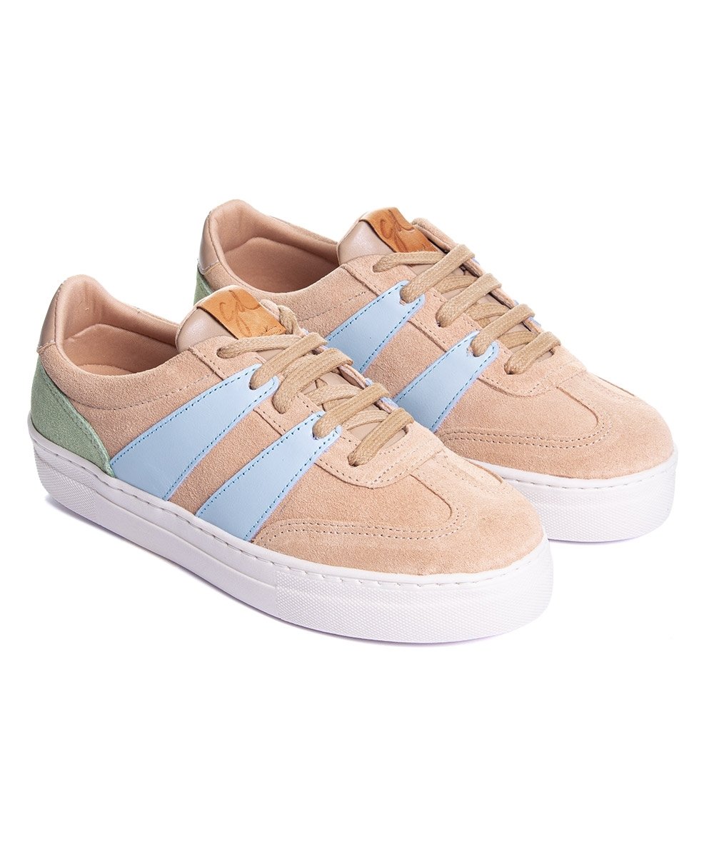 Tênis Feminino Giulia Domna Couro Nude Multicores 3