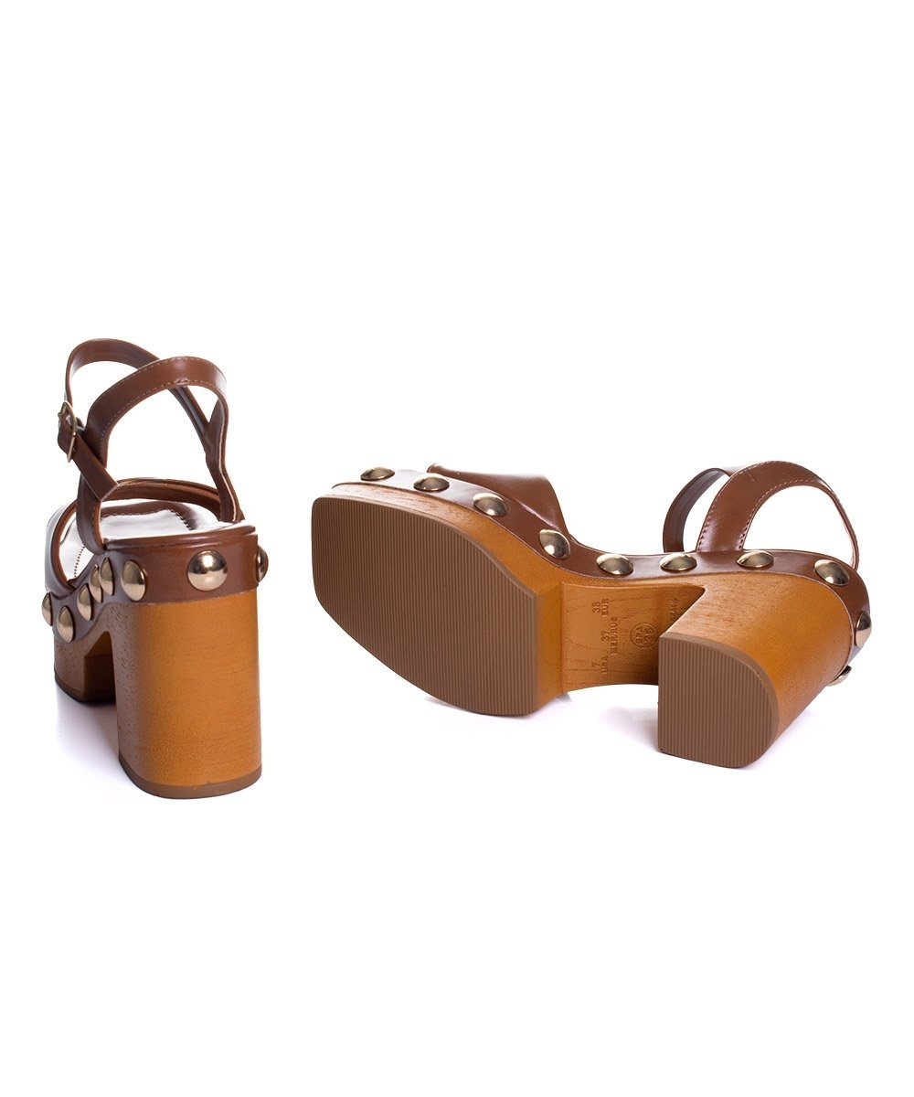 Sandália Meia Pata Zatz Salto Alto Marrom Marrom 6