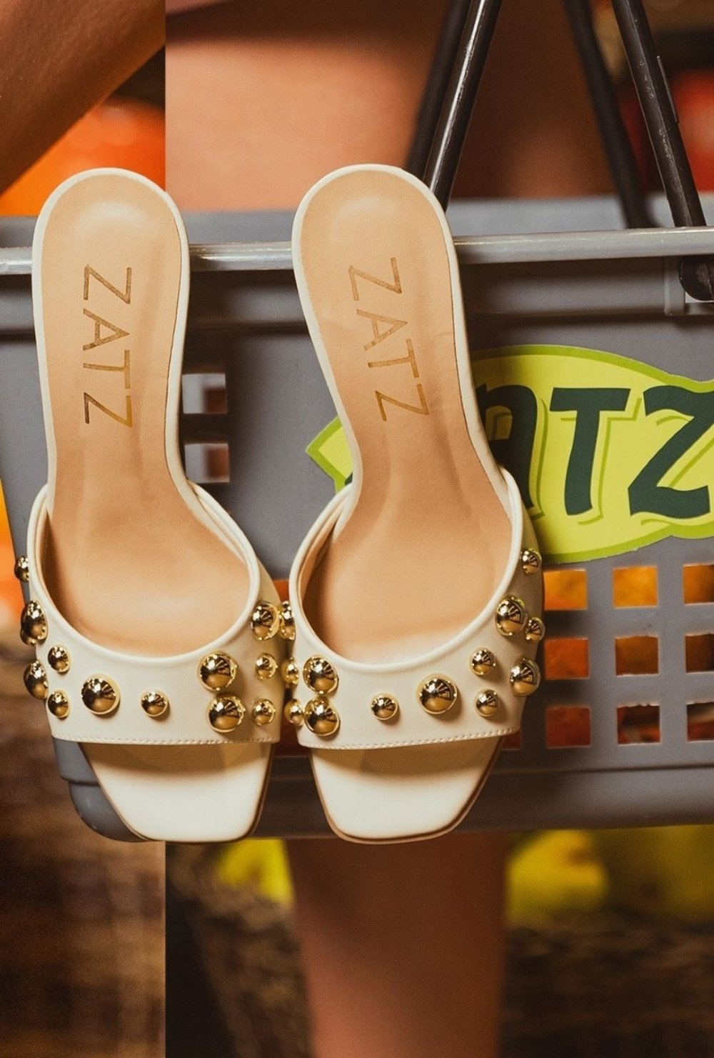 Tamanco Zatz Salto Médio Porcelana Branco 4