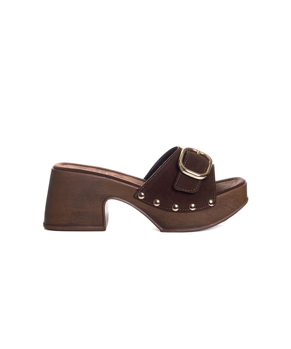 Tamanco Zatz Salto Médio Café