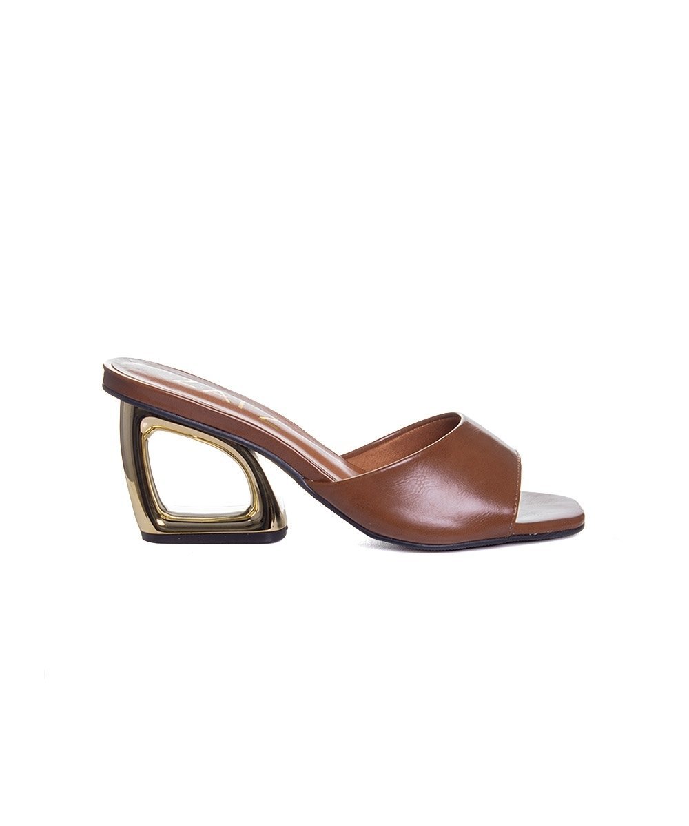 Tamanco Zatz Salto Médio Café