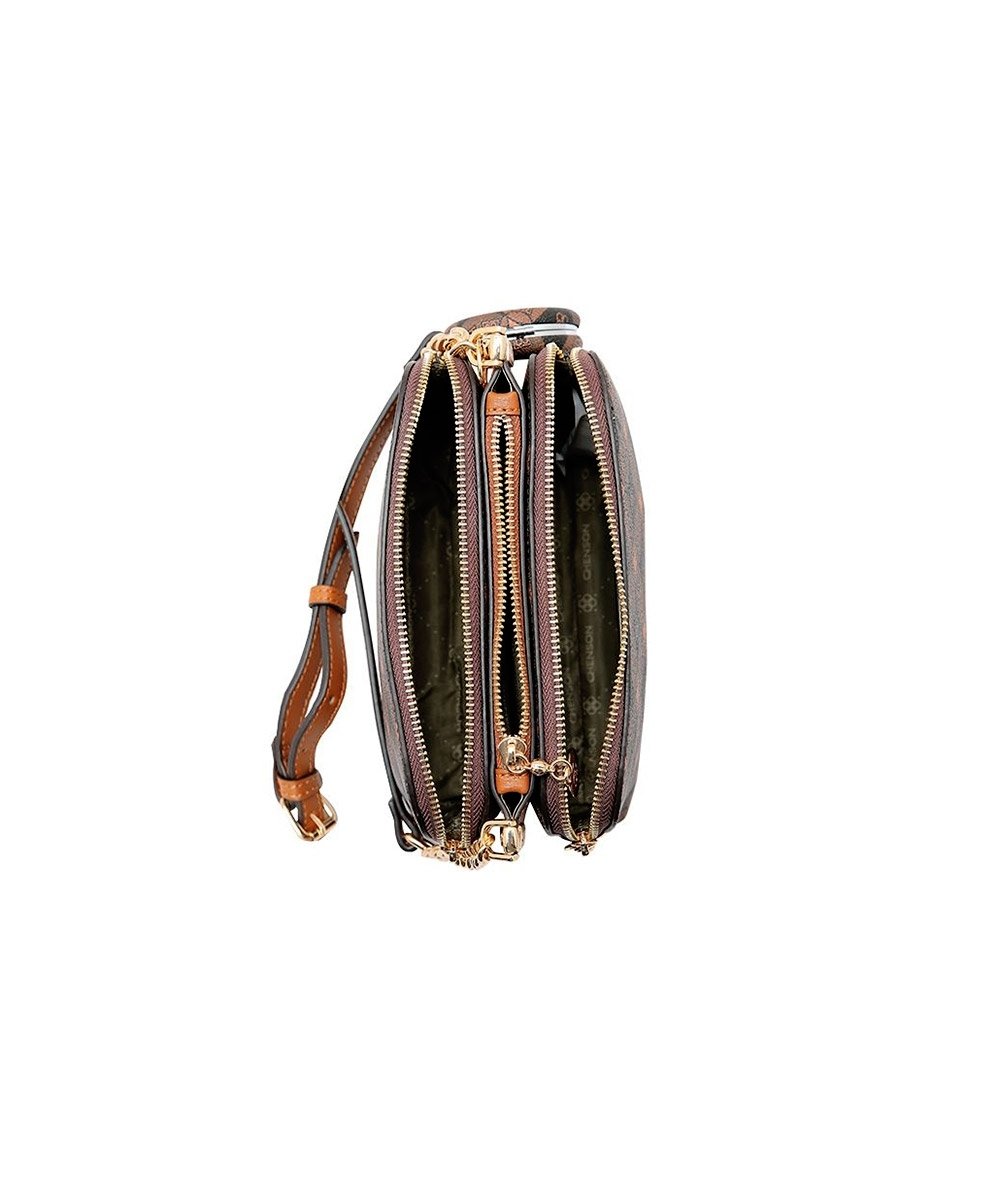 Bolsa Feminina Chenson Monograma Cafe Preto 3