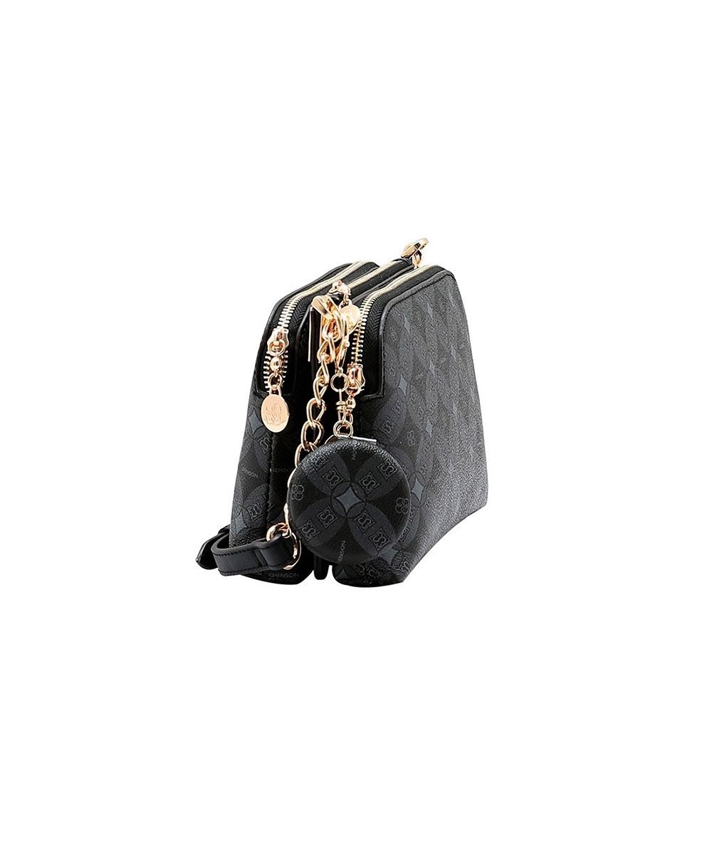 Bolsa Feminina Chenson Monograma Preto Preto 2