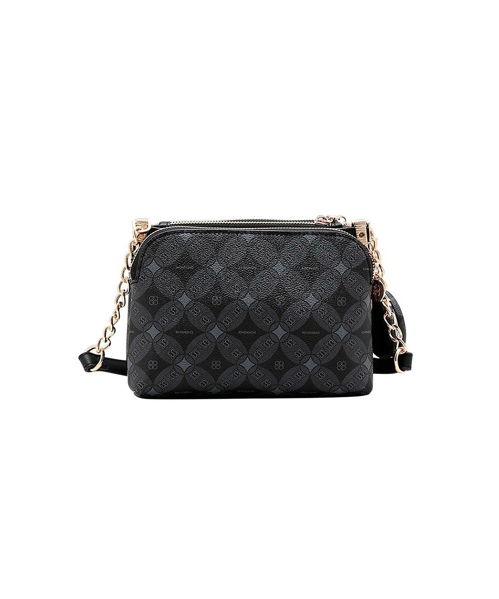 Bolsa Feminina Chenson Monograma Preto Preto 3