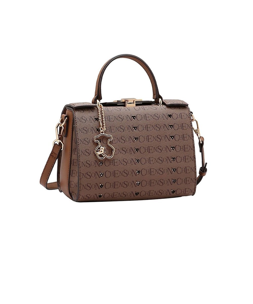 Bolsa Feminina Chenson Cristal Monograma Cafe Marrom 1