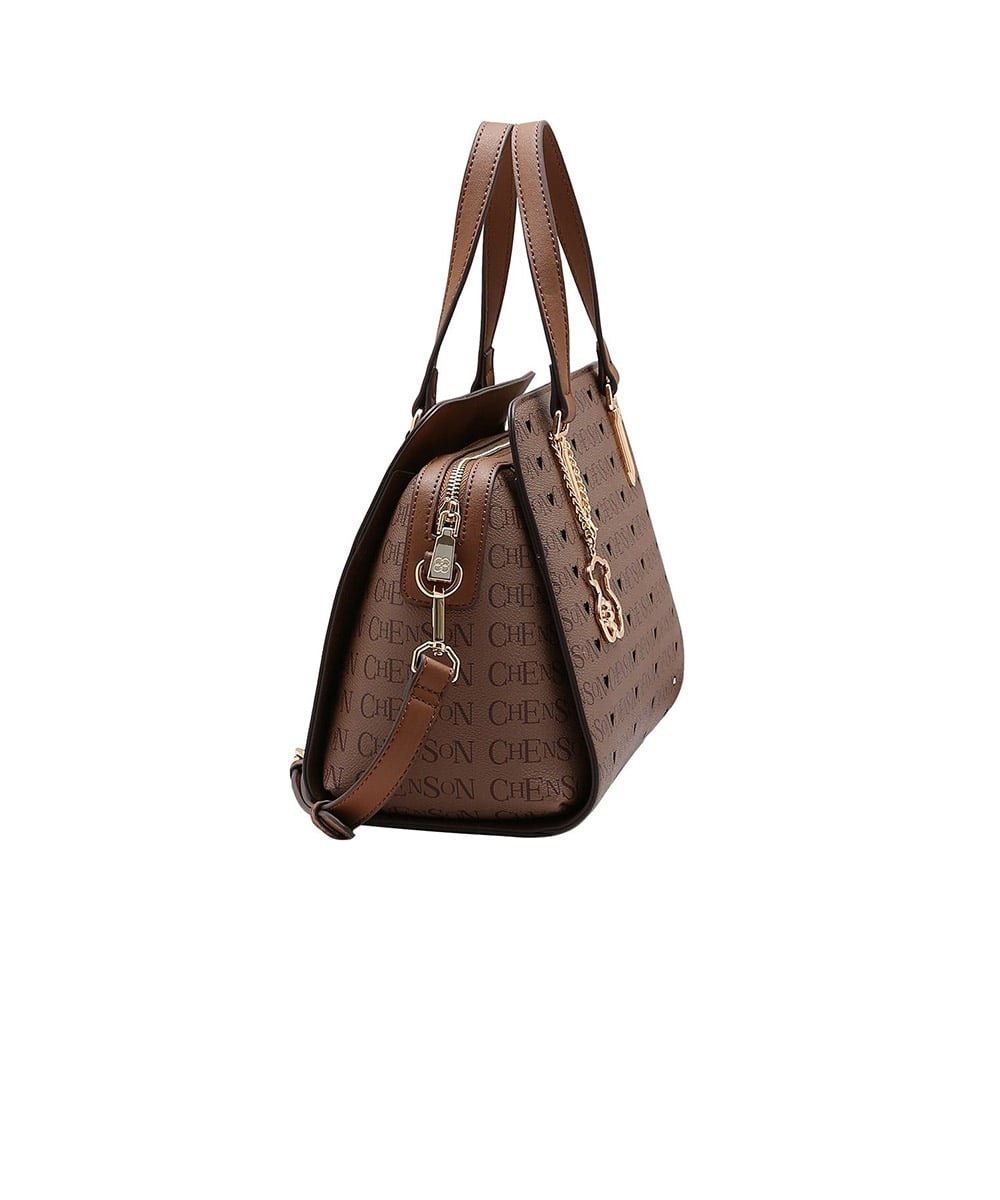 Bolsa Feminina Chenson Cristal Monograma Cafe Marrom 2
