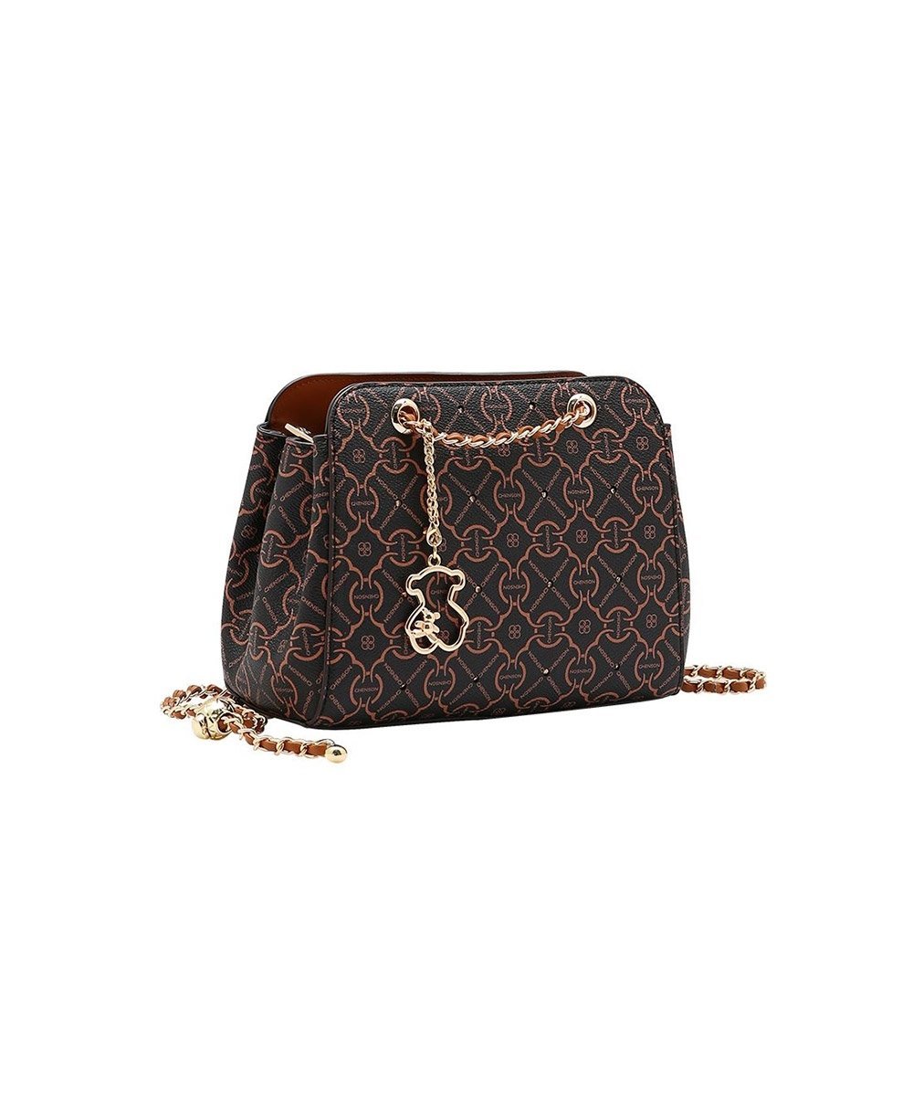 Bolsa Chenson Classic Cristal Ombro Cafe